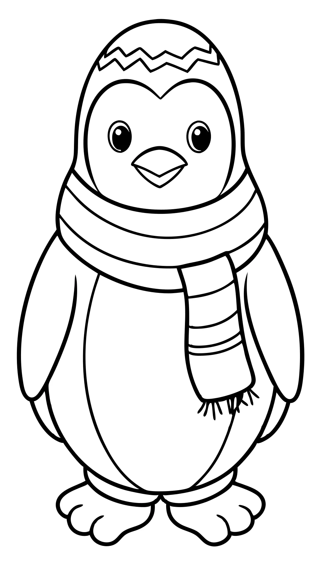 Lindas páginas para colorear de pingüinos